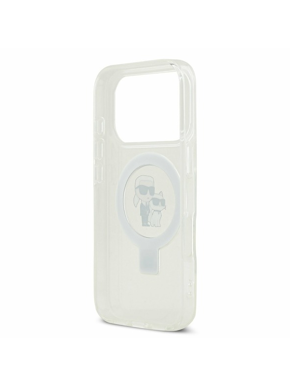 Karl Lagerfeld Karl Lagerfeld Ringstand Karl and Choupette MagSafe Zadnji Ovitek za iPhone 17 Pro White