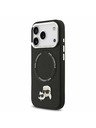 Karl Lagerfeld Karl Lagerfeld PU Karl and Choupette Heads Pins MagSafe Zadnji Ovitek za iPhone 17 Pro Black