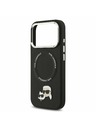 Karl Lagerfeld Karl Lagerfeld PU Karl and Choupette Heads Pins MagSafe Zadnji Ovitek za iPhone 17 Pro Black