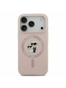Karl Lagerfeld Karl Lagerfeld Liquid Silicone Karl and Choupette MagSafe Zadnji Ovitek za iPhone 17 Pro Pink