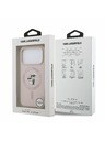 Karl Lagerfeld Karl Lagerfeld Liquid Silicone Karl and Choupette MagSafe Zadnji Ovitek za iPhone 17 Pro Pink