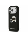 Karl Lagerfeld Karl Lagerfeld Liquid Silicone Double Heads MagSafe Zadnji Ovitek za iPhone 17 Pro Black