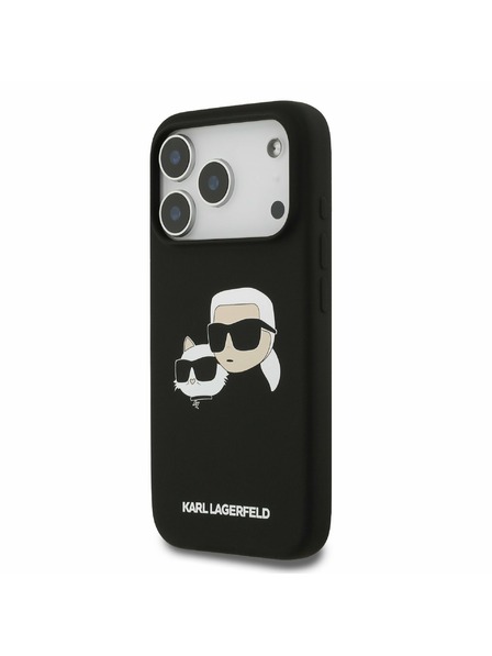 Karl Lagerfeld Karl Lagerfeld Liquid Silicone Double Heads MagSafe Zadnji Ovitek za iPhone 17 Pro Black