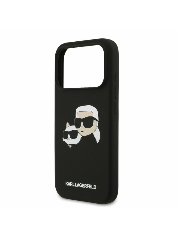 Karl Lagerfeld Karl Lagerfeld Liquid Silicone Double Heads MagSafe Zadnji Ovitek za iPhone 17 Pro Black