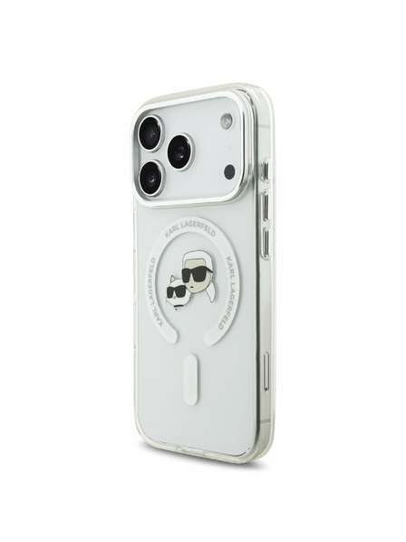 Karl Lagerfeld Karl Lagerfeld IML K&CH Heads Metal Frame MagSafe Zadnji Pokrov za iPhone 17 Pro Transparent