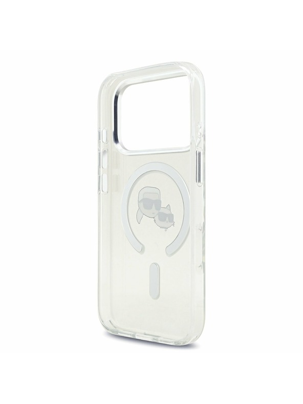 Karl Lagerfeld Karl Lagerfeld IML K&CH Heads Metal Frame MagSafe Zadnji Pokrov za iPhone 17 Pro Transparent