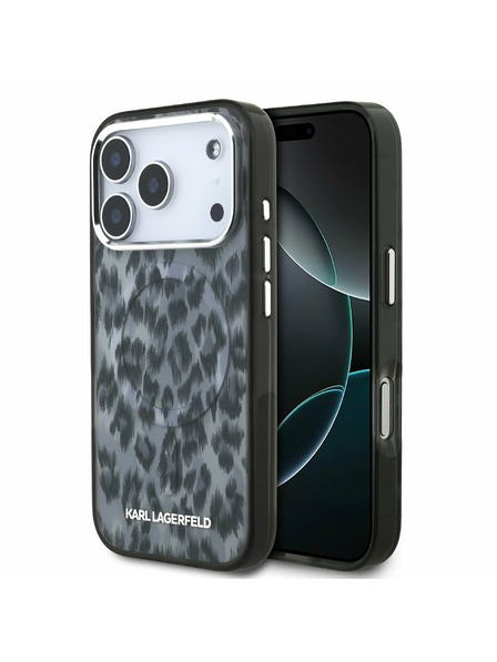 Karl Lagerfeld Karl Lagerfeld IML Leopard MagSafe Zadnji Pokrov za iPhone 17 Pro Grey