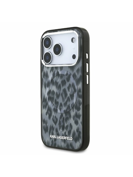 Karl Lagerfeld Karl Lagerfeld IML Leopard MagSafe Zadnji Pokrov za iPhone 17 Pro Grey