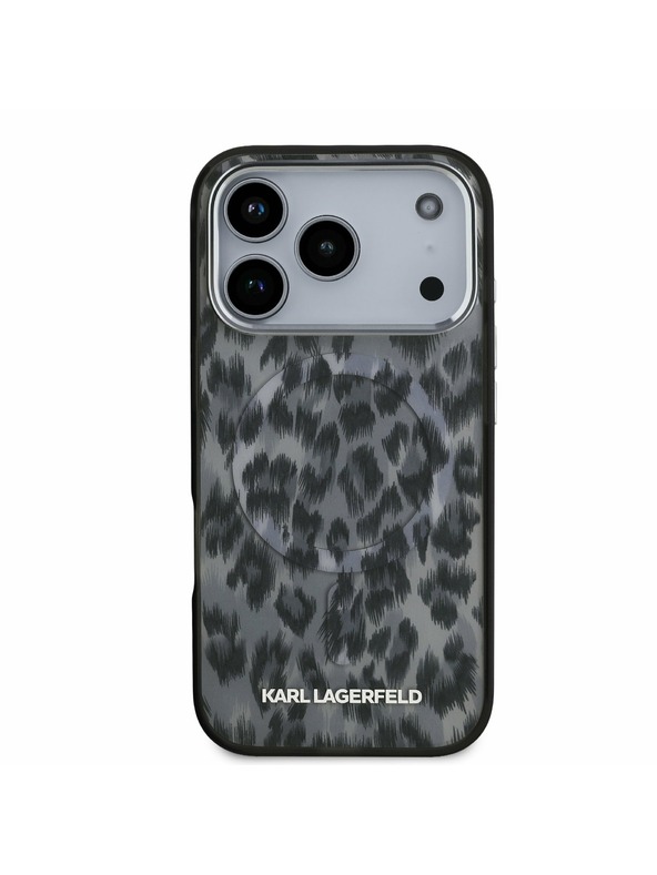 Karl Lagerfeld Karl Lagerfeld IML Leopard MagSafe Zadnji Pokrov za iPhone 17 Pro Grey
