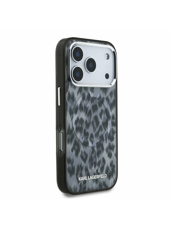 Karl Lagerfeld Karl Lagerfeld IML Leopard MagSafe Zadnji Pokrov za iPhone 17 Pro Grey