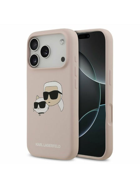 Karl Lagerfeld Karl Lagerfeld Liquid Silicone Double Heads MagSafe Zadnji Pokrov za iPhone 17 Pro Pink