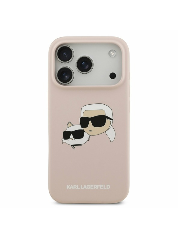 Karl Lagerfeld Karl Lagerfeld Liquid Silicone Double Heads MagSafe Zadnji Pokrov za iPhone 17 Pro Pink