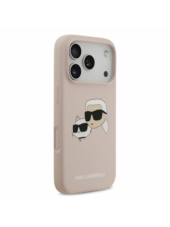 Karl Lagerfeld Karl Lagerfeld Liquid Silicone Double Heads MagSafe Zadnji Pokrov za iPhone 17 Pro Pink