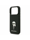 Karl Lagerfeld Karl Lagerfeld Liquid Silicone Metal Ikonik Zadnji Pokrov za iPhone 17 Pro Black