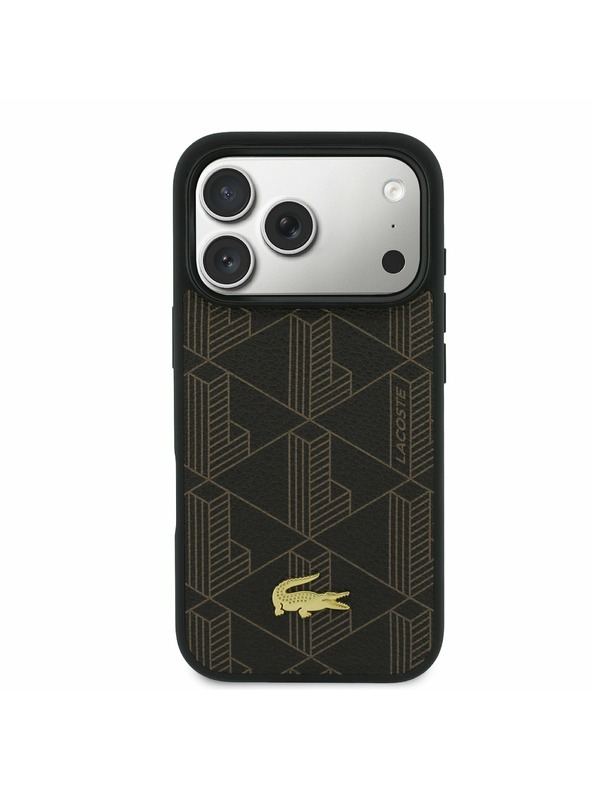 Lacoste Lacoste PVC Blend MagSafe Zadnji Pokrov + Denarnica za iPhone 17 Pro Brown