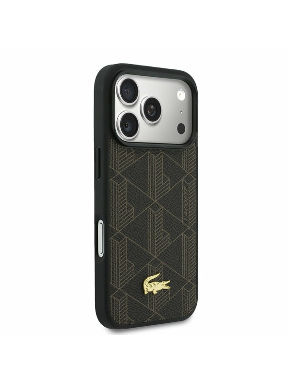 Lacoste Lacoste PVC Blend MagSafe Zadnji Pokrov + Denarnica za iPhone 17 Pro Brown