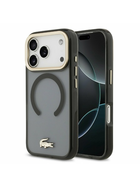 Lacoste Lacoste PC/TPU Frosted Finish Gold Logo MagSafe Zadnji Pokrov za iPhone 17 Pro Black