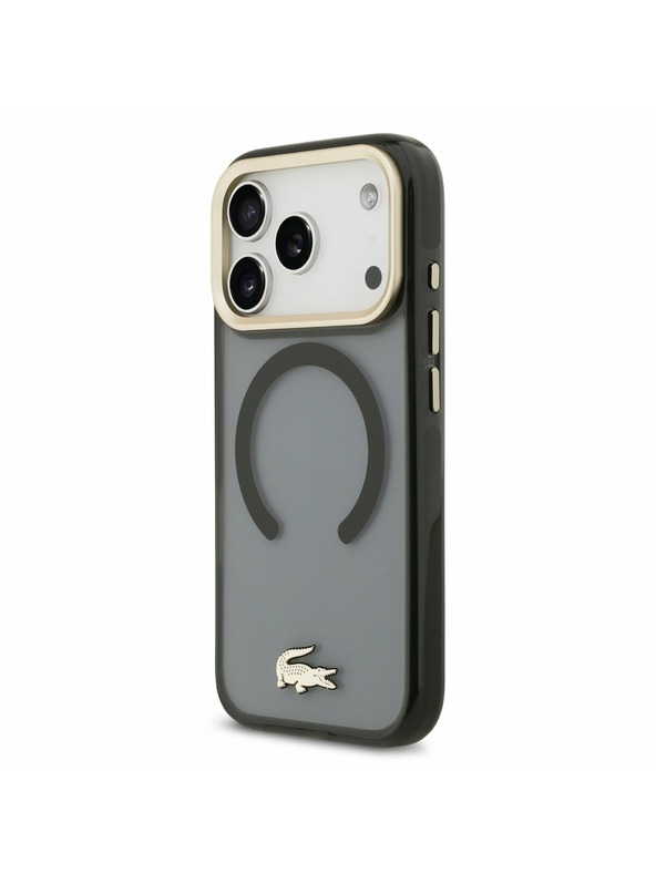 Lacoste Lacoste PC/TPU Frosted Finish Gold Logo MagSafe Zadnji Pokrov za iPhone 17 Pro Black