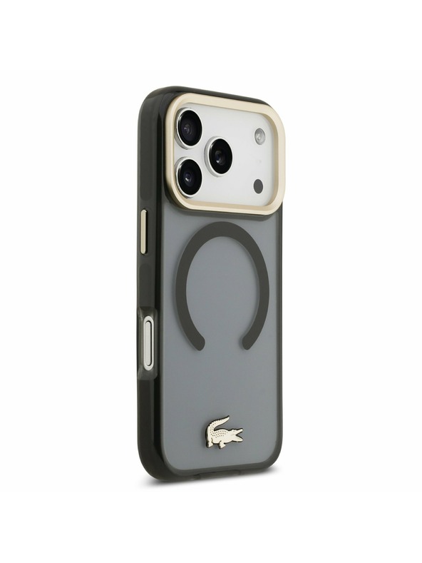 Lacoste Lacoste PC/TPU Frosted Finish Gold Logo MagSafe Zadnji Pokrov za iPhone 17 Pro Black