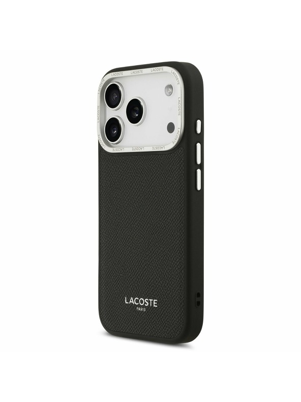 Lacoste Lacoste PU Leather Champs Elysees MagSafe Zadnji Pokrov za iPhone 17 Pro Black