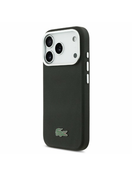 Lacoste Lacoste PVC Iconic Petit Pique Metal Logo MagSafe Zadnji Pokrov za iPhone 17 Pro Black