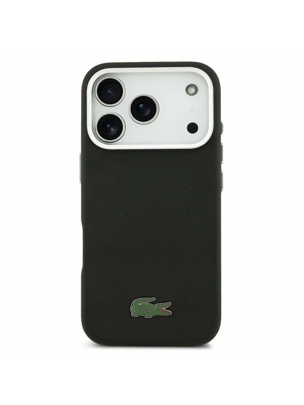 Lacoste Lacoste PVC Iconic Petit Pique Metal Logo MagSafe Zadnji Pokrov za iPhone 17 Pro Black