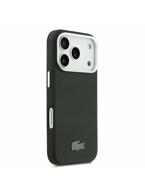 Lacoste Lacoste PVC Iconic Petit Pique Metal Logo MagSafe Zadnji Pokrov za iPhone 17 Pro Black
