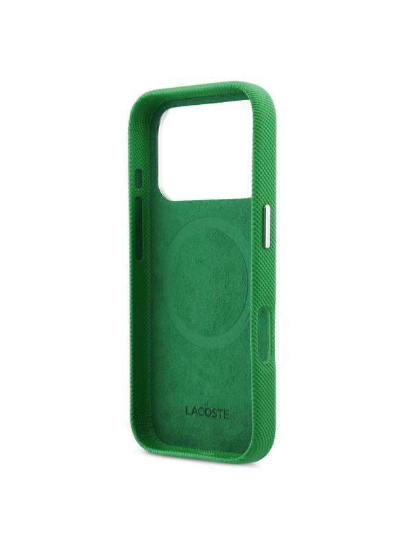 Lacoste Lacoste PVC Iconic Petit Pique Metal Logo MagSafe Zadnji Pokrov za iPhone 17 Pro Green