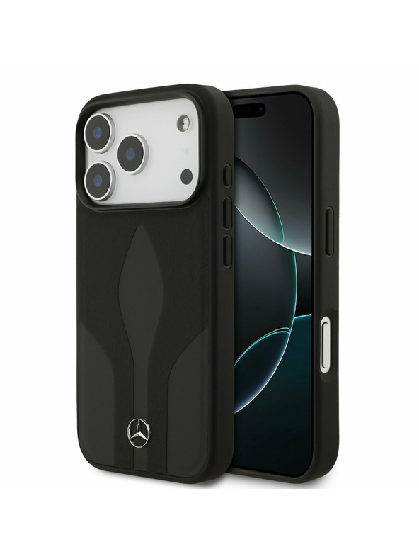 Mercedes Mercedes Leather The Move MagSafe Zadnji Pokrov za iPhone 17 Pro Black
