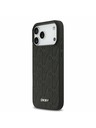 DKNY DKNY PU Leather Grid Pattern Magsafe Zadnji Pokrov za iPhone 17 Pro Max Black