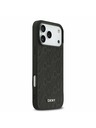 DKNY DKNY PU Leather Grid Pattern Magsafe Zadnji Pokrov za iPhone 17 Pro Max Black