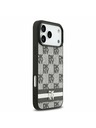 DKNY DKNY PU Leather Checkered Pattern and Stripe Zadnji Pokrov za iPhone 17 Pro Max Black