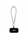 DKNY DKNY PU Leather Metal Logo Wrist Chain MagSafe Zadnji Pokrov za iPhone 17 Pro Max Black
