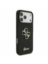 Guess Guess PU Fixed Glitter 4G Metal Logo Zadnji Pokrov za iPhone 17 Pro Max Black