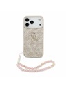 Guess Guess PU 4G Metal Logo Strap Zadnji Ovitek za iPhone 17 Pro Max Pink