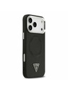 Guess Guess PU Leather Triangle Logo MagSafe Zadnji Ovitek za iPhone 17 Pro Max Black