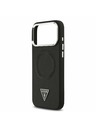 Guess Guess PU Leather Triangle Logo MagSafe Zadnji Ovitek za iPhone 17 Pro Max Black