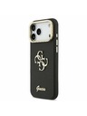 Guess Guess PU Grained 4G Logo Stand Camera Frame Zadnji Ovitek za iPhone 17 Pro Max Black