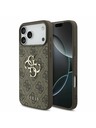 Guess Guess PU 4G Metal Logo Zadnji Ovitek za iPhone 17 Pro Max Brown
