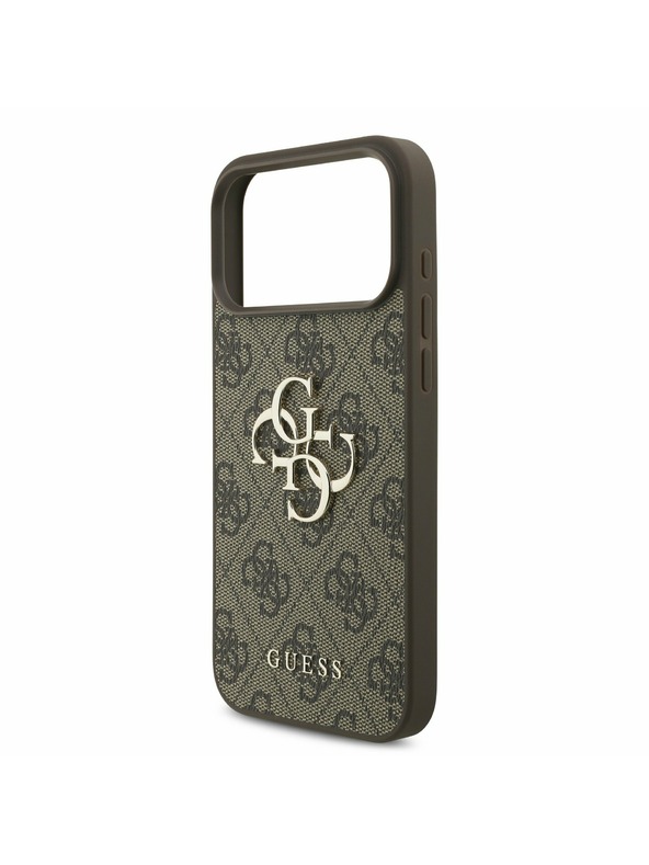 Guess Guess PU 4G Metal Logo Zadnji Ovitek za iPhone 17 Pro Max Brown