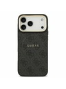 Guess Guess PU Leather 4G Gold Frame MagSafe Zadnji Ovitek za iPhone 17 Pro Max Black