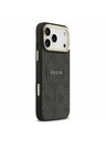 Guess Guess PU Leather 4G Gold Frame MagSafe Zadnji Ovitek za iPhone 17 Pro Max Black