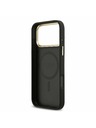 Guess Guess PU Leather 4G Gold Frame MagSafe Zadnji Ovitek za iPhone 17 Pro Max Black