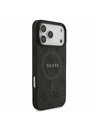 Guess Guess PU Leather 4G Colored Ring MagSafe Zadnji Ovitek za iPhone 17 Pro Max Black
