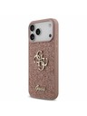 Guess Guess PU Fixed Glitter 4G Metal Logo Zadnji Ovitek za iPhone 17 Pro Max Pink