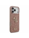 Guess Guess PU Fixed Glitter 4G Metal Logo Zadnji Ovitek za iPhone 17 Pro Max Pink