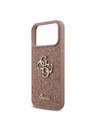Guess Guess PU Fixed Glitter 4G Metal Logo Zadnji Ovitek za iPhone 17 Pro Max Pink