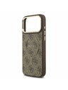 Guess Guess PU Leather 4G Gold Frame MagSafe Zadnji Ovitek za iPhone 17 Pro Max Brown