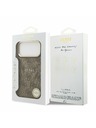 Guess Guess PU Leather 4G Gold Frame MagSafe Zadnji Ovitek za iPhone 17 Pro Max Brown