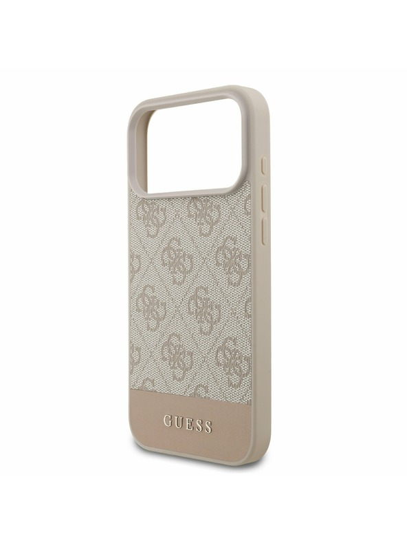 Guess Guess PU 4G Stripe Zadnji Ovitek za iPhone 17 Pro Max Pink